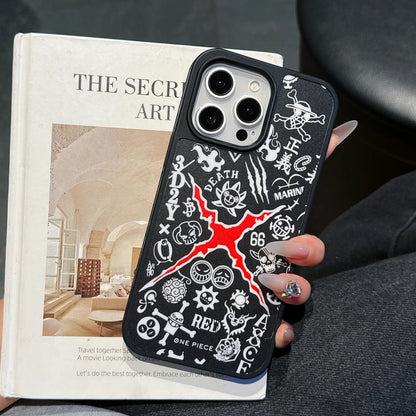 Fashion Cool Japan Anime One Piece Logo Phone Case For iPhone 17 Pro 16 15 14 13 Pro Max Cases Shockproof Hard Cover