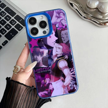 H-Hisoka H-Hunter X Hunter Phone Case For IPhone 17 16 15 14 13 12 Pro Max Plus Multicolor Matte Silver-Plated Protective Case