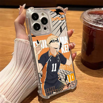 Haikyuu Oya Volleyball Phone Case for iPhone 16 15 14 Plus 13 12 Mini 11 iPhone16 Pro Max X Xs XR 7 8 Soft Thin Clear Cover