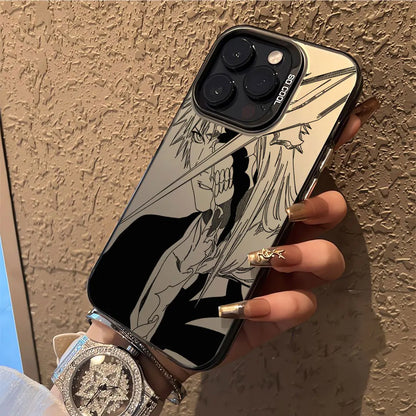 Black Anime Bleachs Kurosaki Ichigo Phone Case For iPhone 16 15 14 13 12 11 Pro Max X XR XSMAX 8 7 Plus Candy Matte Back Cover
