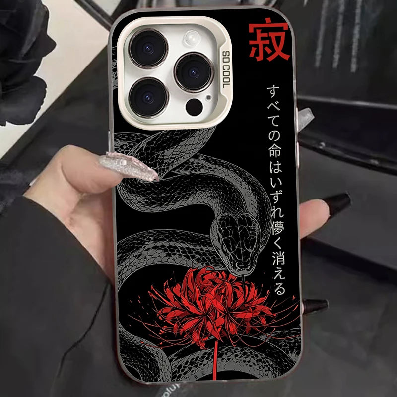 TOKYO GHOUL RED SPIDER LILY SNAKE BLOOD LOTUS Case for iPhone 12 17 Air Pro Max 16 15 11 14 13 Pro Max XS X XR Plus 8 7 SE 2020