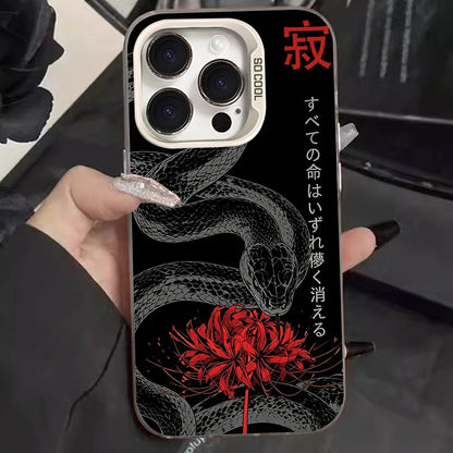 TOKYO GHOUL RED SPIDER LILY SNAKE BLOOD LOTUS Case for iPhone 12 17 Air Pro Max 16 15 11 14 13 Pro Max XS X XR Plus 8 7 SE 2020