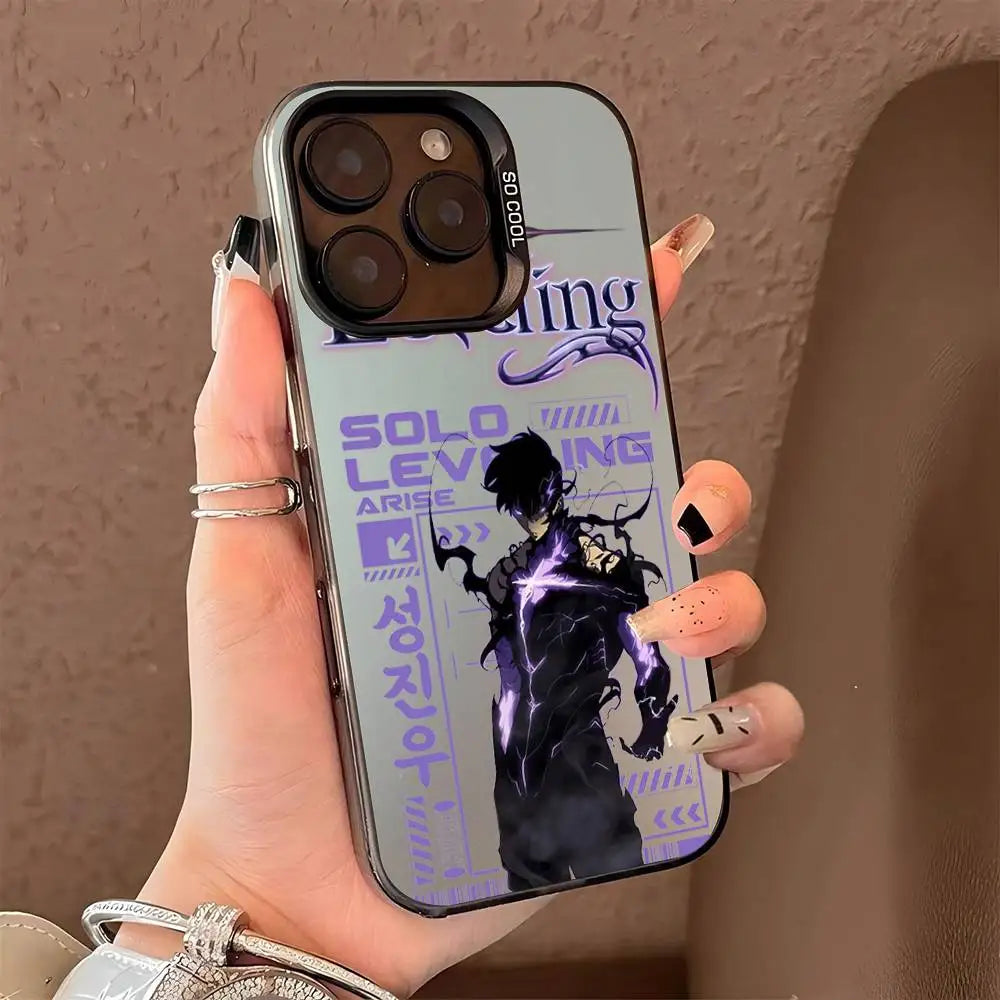 Anime Solos Levelings Phone Case For iPhone 16 15 14 13 12 11 Pro Max X XR XSMAX 8 7 Plus Matte Shockproof Back Anti Fall Cover