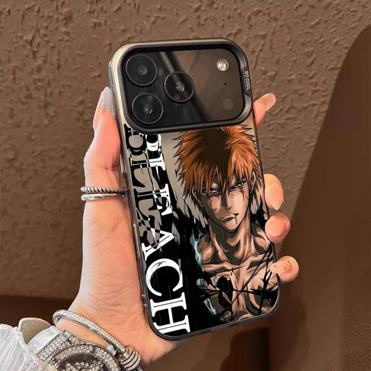 B-BLEACH Phone Case For iPhone 17 16 15 14 13 12 11 Pro Max Designer Matte Laser Aurora Funda Phone Case