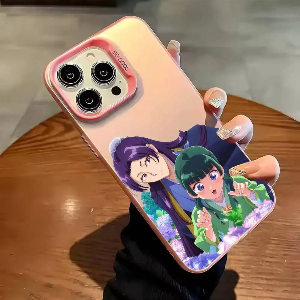 The A-Apothecary Diaries Maomao Phone Case For iPhone 17 16 15 14 13 12 11 Pro Max Plus Silver candy Matte Cover