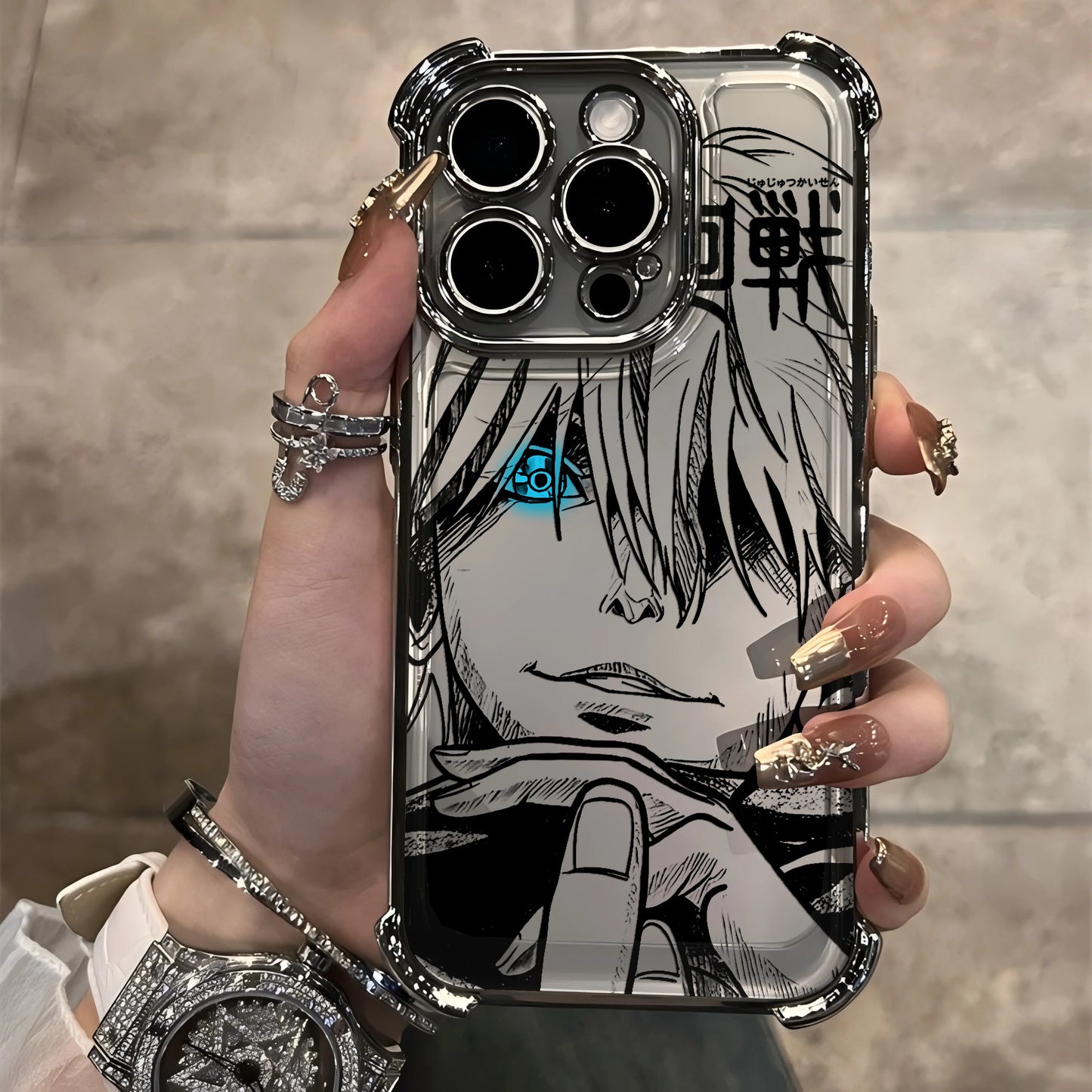 Anime Jujutsu Kaisen Phone Case For iPhone 17 Air 16 e 15 14 13 12 11 Plus Mini Pro Max X XR XS SE Shockproof Gojo Plating Case