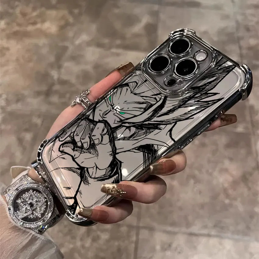 Manga Anime GokuS Cool DragonS BallS Plating Phone Case For iPhone 17 17e 16e 16 15 14 13 12 11 Pro Max Mini Air Plus Anti-Fall