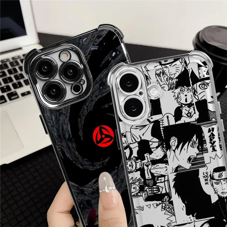 Anime Sasukes N-arutos Plating Phone Case For Samsung S26 S25 S24 S23 S22 S21 S20 FE Note20 Edge Plus Ultra 4G 5G Anti Fall