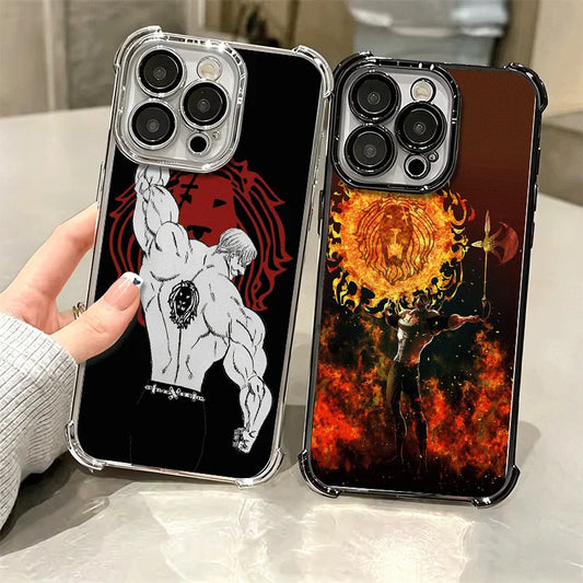 Seven D-Deadlys Sins Escanor Soft Phone Case For iPhone 15 16 17 Air 14 Pro Max 16E Plus 13 12 Mini Plating Anti-Fall Fundas
