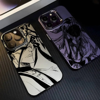 Anime B-Bleach Phone Case For iPhone 17 16 15 14 13 12 11 Pro Max Air multicolor Matte Laser Metallic Aurora Funda
