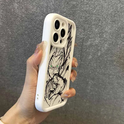 Anime Vegeta Goku Phone Case For Apple iPhone 17 Air 16E 16 15 14 13 12 Mini Pro Max Plus Eyes Ladder Soft Cover