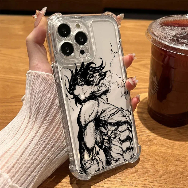 Attacks Anime On Titans Hot Cool Phone Case Clear For iPhone 17 16 14 15 11 12 13 Pro Max 16E Plus 17 Air Soft Shockproof Cover