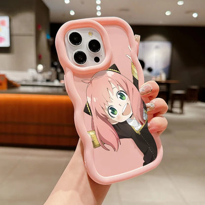 SPY×FAMILY Anya Forger Phone Case for iPhone 16 16e 15 14 Plus 13 12 11 iPhone16 Pro Max X Xs XR 7 8 e Wave Soft Capa CASE Funda