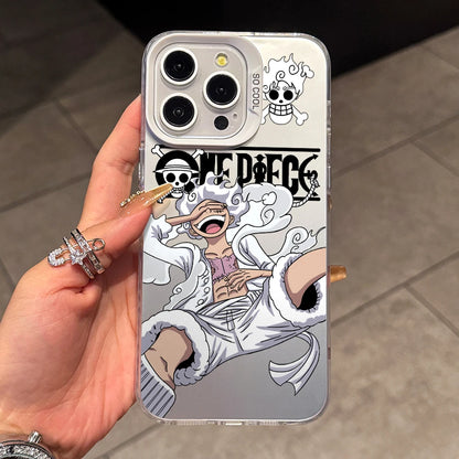 Luffys Nika Wanted Phone Case for iPhone 17 Air 16 16e 15 14 Plus 13 12 11 Pro Max X Xs XR 8 Colorful Silver Hard Cover