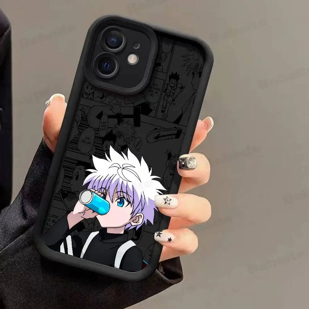 Anime Killua Hunter X Hunter Silicone Phone Case For iPhone 17 Air 17 16 15 14 13 12 11 Plus Pro Max Shockproof Soft Cover