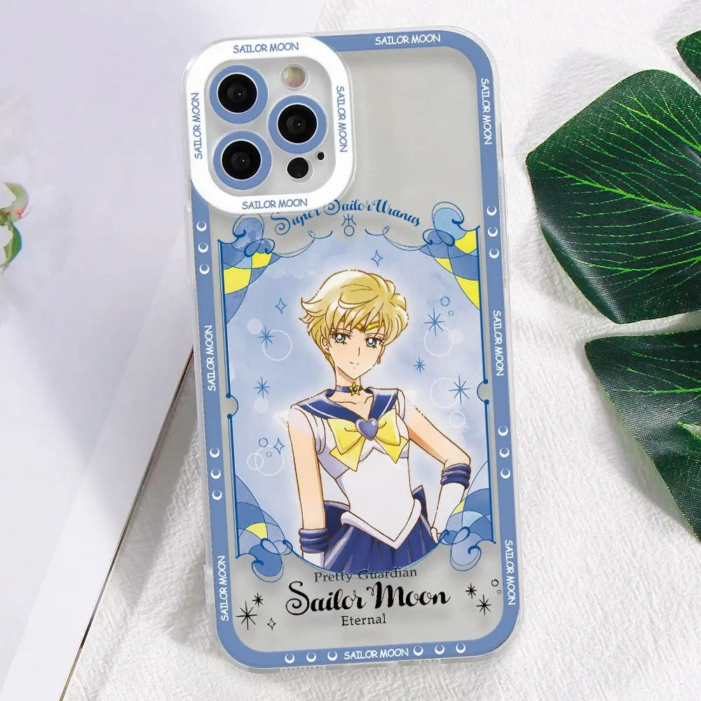 Sailors Moons Girl Phone Case for Apple iPhone 17 Air 16 15 14 Plus 13 12 11 Pro Max Border printing Soft Transparent Cover
