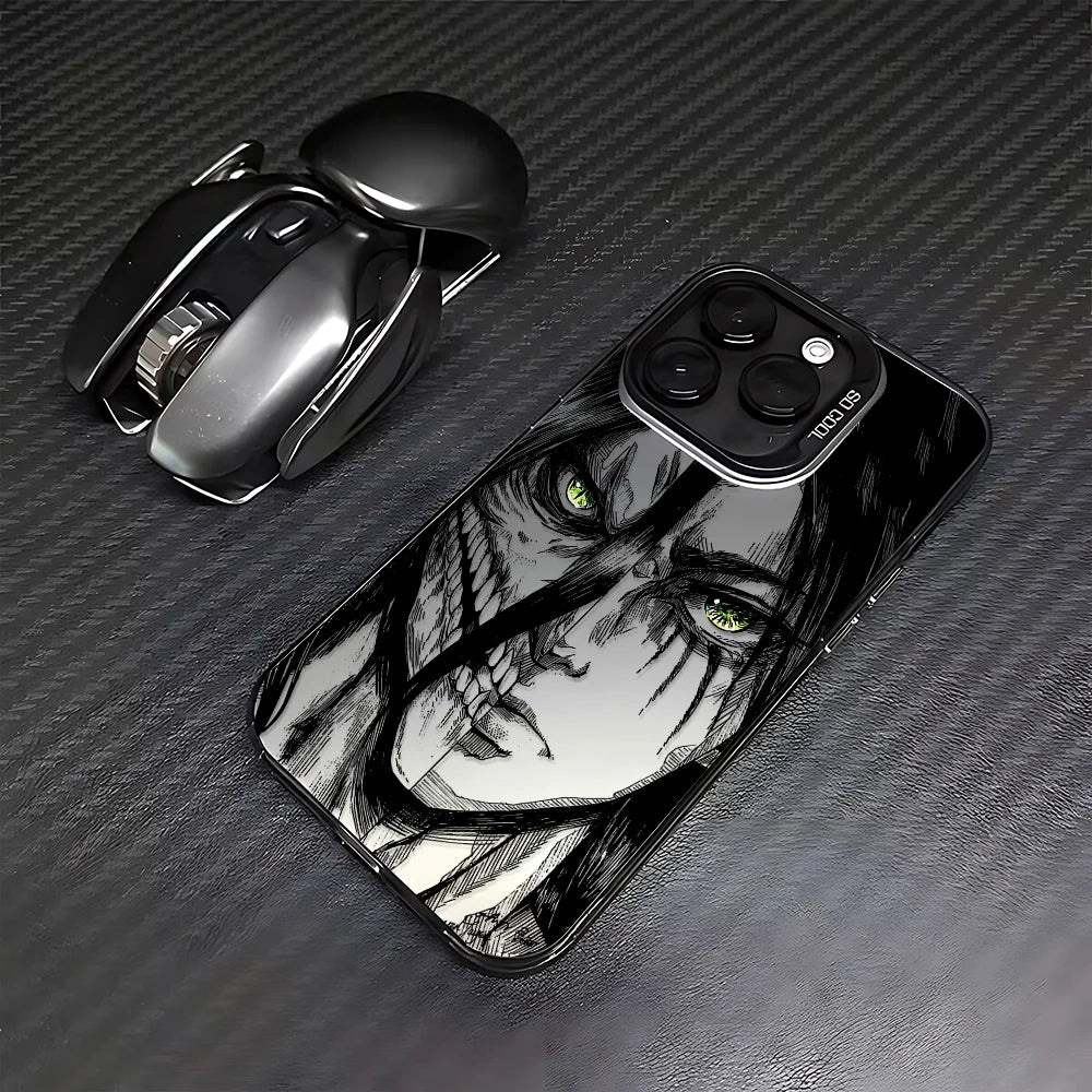 Luxury Hot Anime Attack On Titan Phone Case For iPhone 17 16e 16 15 14 13 12 11 mini Pro Max X XR Air Plus Anti Fall Matte Cover
