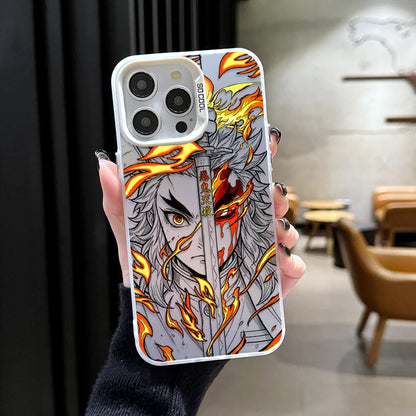 Anime AKAZA KYOJURO Demon Slayer Phone Case for iPhone 12 17 Air Pro Max 16 15 11 14 13 Pro Max XS X XR Plus 8 7 SE 2020 Cover