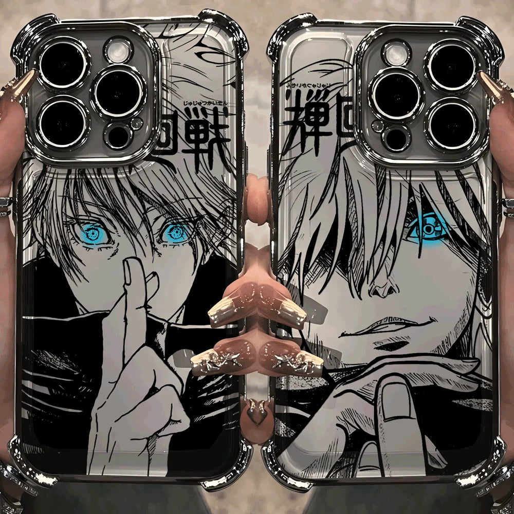 Anime Jujutsu Kaisen Phone Case For iPhone 17 Air 16 e 15 14 13 12 11 Plus Mini Pro Max X XR XS SE Shockproof Gojo Plating Case