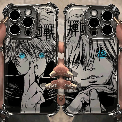 Anime Jujutsu Kaisen Phone Case For iPhone 17 Air 16 e 15 14 13 12 11 Plus Mini Pro Max X XR XS SE Shockproof Gojo Plating Case