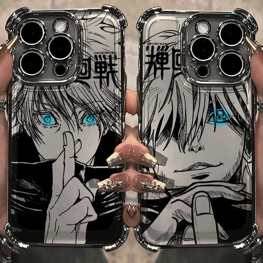 Anime Jujutsu Kaisen Phone Case For iPhone 17 Air 16 e 15 14 13 12 11 Plus Mini Pro Max X XR XS SE Shockproof Gojo Plating Case
