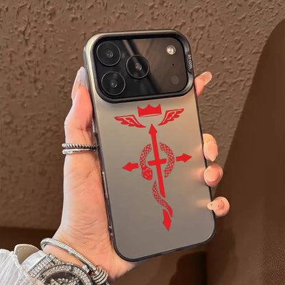 Phone Case F-Fullmetal Alchemist Logo For iPhone 17 16 15 14 13 12 11 Pro Max Black Purple Matte Laser Metallic Aurora Funda