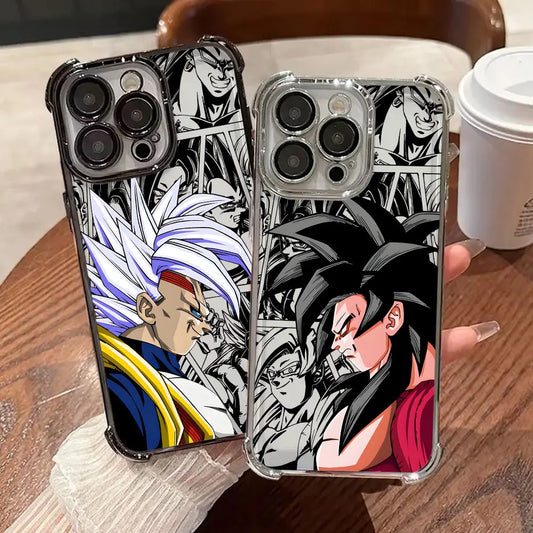 Dragons Balls GT Saiyans Vegeta Goku Phone Case for iPhone 11 13 15 16 17 Pro Max 14 Plus 17Air 16E 12 Mini 11 17Pro Clear Cover