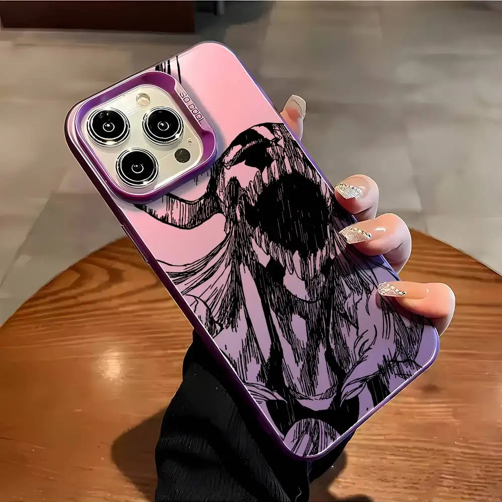 Anime B-Bleach Phone Case For iPhone 17 16 15 14 13 12 11 Pro Max Air multicolor Matte Laser Metallic Aurora Funda