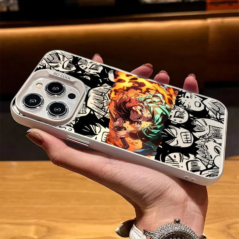 Phone Case For Apple iPhone 17 Air 16E 15 14 Plus 13 12 11 Pro Max Mini Funda Cover Kimetsu No Yaiba Demon Slayer Anime