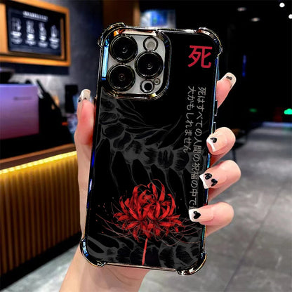 Anime cool Tokyo Ghoul Plating Phone Case For iPhone 17 16e 16 15 14 13 12 11 Pro Max X XR 7 8 Mini Air Plus Anti-Fall Airabag