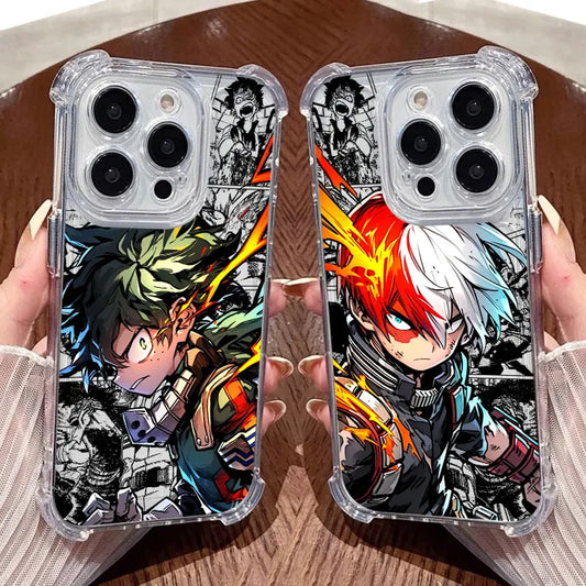 My Hero Cool Academias Anime Phone Case Clear For iPhone 17 16 14 15 11 12 13 Pro Max 16E 15 16 Plus 17Air Soft Shockproof Cover