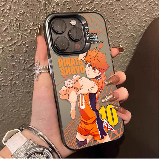 Anime Haikyuu Plating Hard Phone Case for iPhone 16 15 14 13 12 11 Pro Max XS X XR 8 7 Plus SE 2020 Shockproof Matte Back Cover