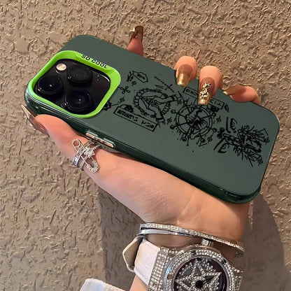 Anime J-Jujutsu Kaisen Phone Case For iPhone 16 15 14 13 12 11 Plus Pro Max multicolor Aurora laser Shockproof Funda Cover