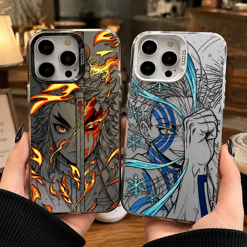 Anime AKAZA KYOJURO Demon Slayer Phone Case for iPhone 12 17 Air Pro Max 16 15 11 14 13 Pro Max XS X XR Plus 8 7 SE 2020 Cover
