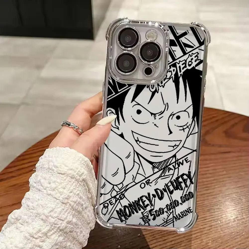 O-One Pieces Manga Funda For iPhone 17 Pro 16 15 14 13 12 11 Pro Max Case 17 Plus 17E 16E 17Air Silicone Protection Phone Cover