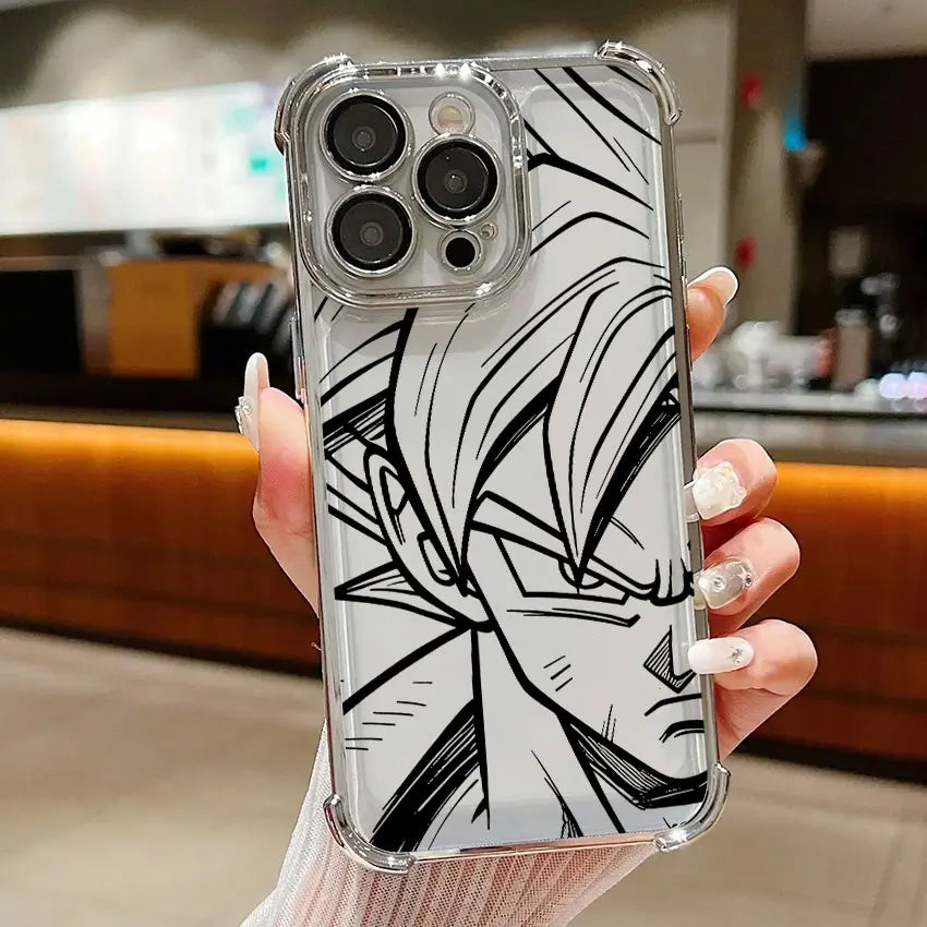 Manga Anime GokuS Cool DragonS BallS Plating Phone Case For iPhone 17 17e 16e 16 15 14 13 12 11 Pro Max Mini Air Plus Anti-Fall