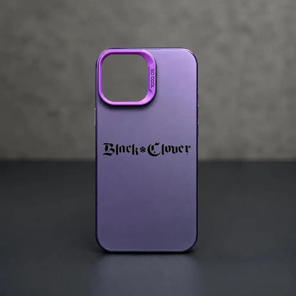Black Clover logo Phone Case For iPhone 11/12/13/14/15/16/17 Pro Max Color Gradient TPU Case Shockproof Cover