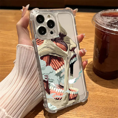 Attacks Anime On Titans Hot Cool Phone Case Clear For iPhone 17 16 14 15 11 12 13 Pro Max 16E Plus 17 Air Soft Shockproof Cover