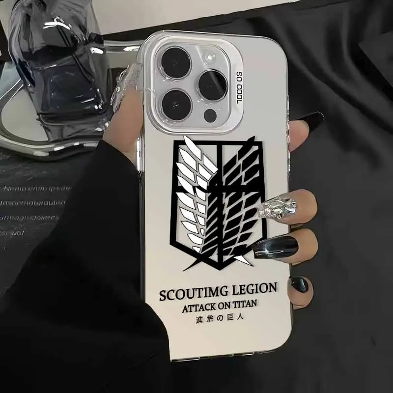 Attack on Titan Anime Cover For Apple iPhone 17 Air 16E 16 15 14 13 12 mini Pro Max Plus Colorful Phone Case