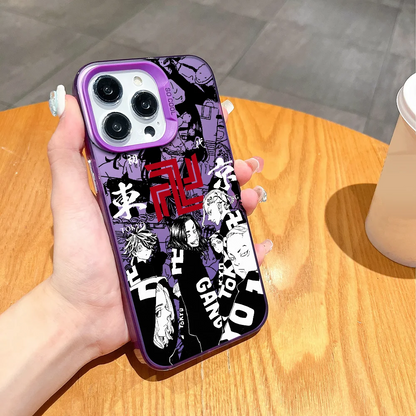 Tokyo Revenger phone case FUNDA for iPhone 12 11 13 14 15 16 17Max Pro Plus Mini Electroplated Silver lMDaser Color Cover
