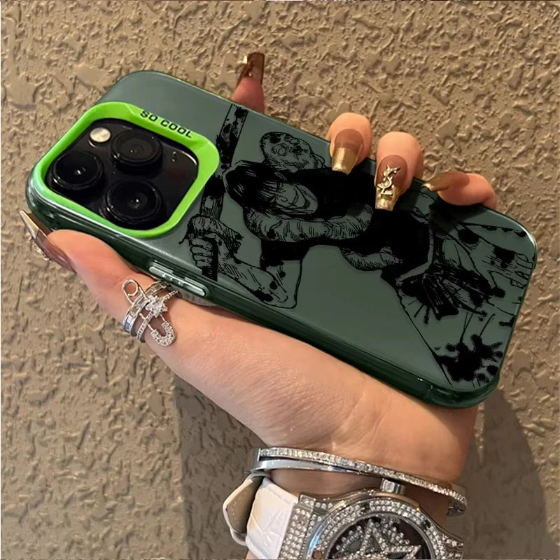 Anime Jujutsu Kaisen Frosted Case for iPhone 17 Air 16 E 15 14 Plus 13 12 Mini 11 Pro Max Acrylic Silicone Shockproof Hard Cover