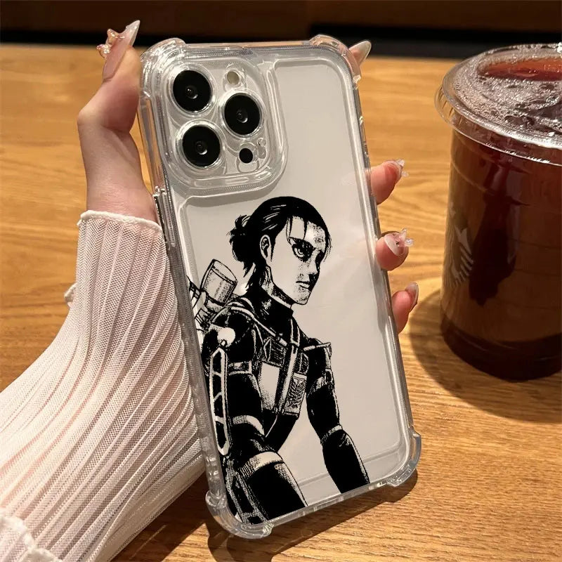 Attacks Anime On Titans Hot Cool Phone Case Clear For iPhone 17 16 14 15 11 12 13 Pro Max 16E Plus 17 Air Soft Shockproof Cover
