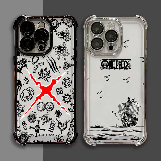 O-One Pieces Manga Funda For iPhone 17 Pro 16 15 14 13 12 11 Pro Max Case 17 Plus 17E 16E 17Air Silicone Protection Phone Cover