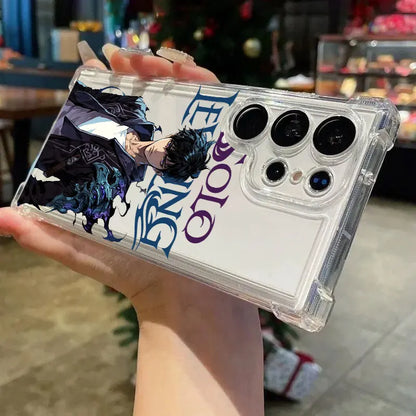 Solos-Levelings ARISE Anime Clear Phone Case For Samsung Galaxy S26 S25 S24 Ultra S23 S22 Plus S21 S20 FE 5G Soft Silicone Cover