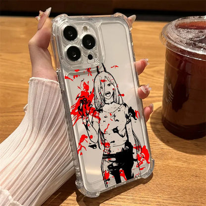 Anime Chainsaw Man Denji Phone Case For iPhone 17 Air 16 E 15 14 13 12 11 Pro Max Plus Mini SE 2020 2022 Soft Transparent Cover
