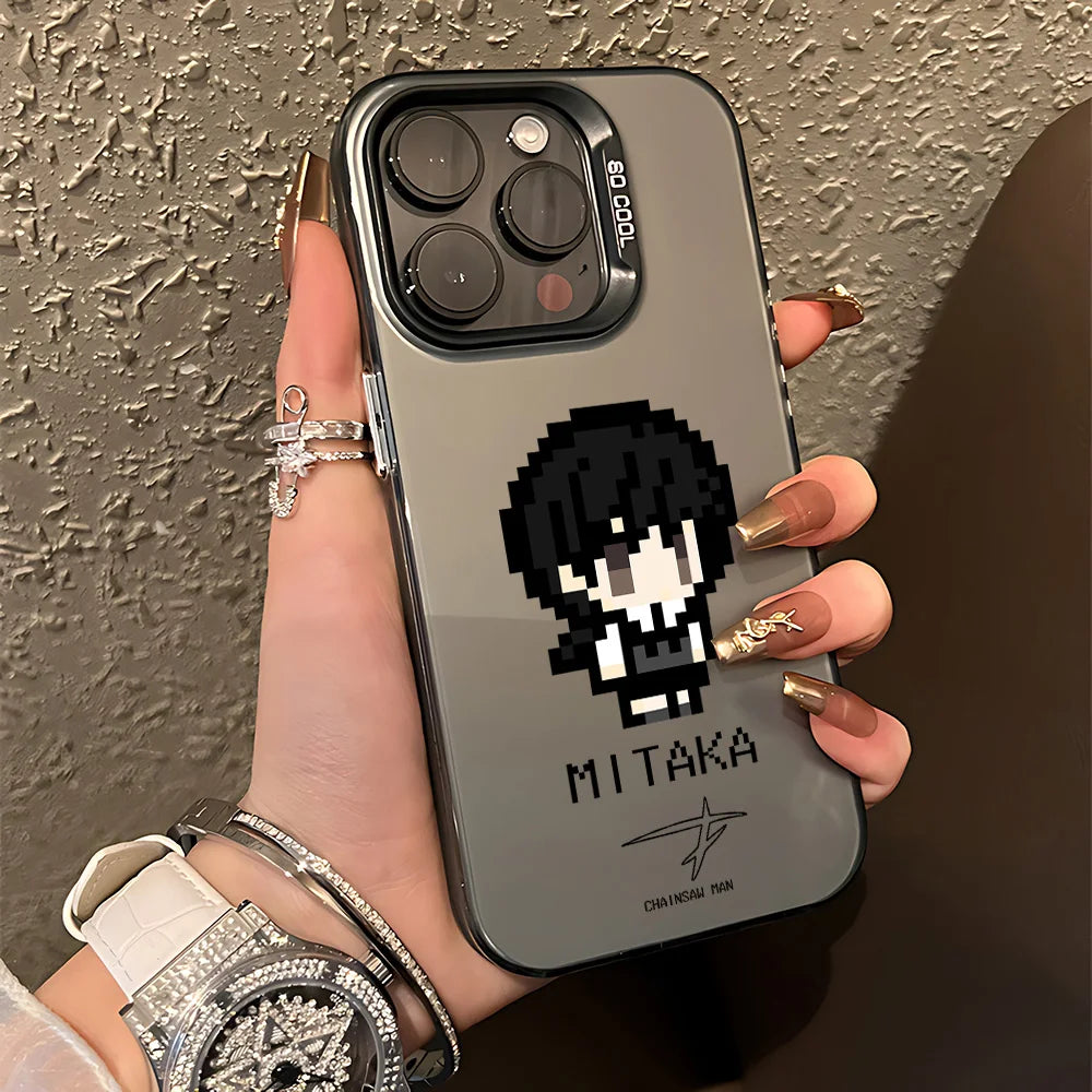 lovely pixel Matte Phone Case for Oppo A5x A5 A3x A60 A79 A98 A1 A78 A58 A38 A18 A57 A76 A17 A94 A74 F29 Pro 4G 5G chainsaw man