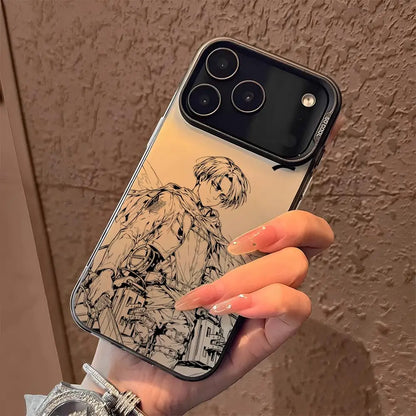 Hot Anime A-Attack on Titan Phone Case For iPhone 17 16 15 14 13 12 11 Pro Max Designer Matte Laser Aurora Funda Phone Case