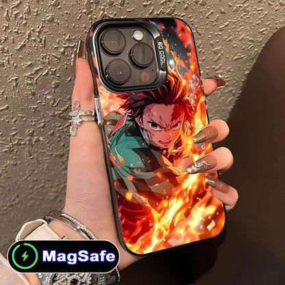 Demon Slayer Tanjiro Phone Case for iPhone 16 15 14 13 12 11 Pro Max Plus MagSafe Translucent Colour Printing Smartphone Cover