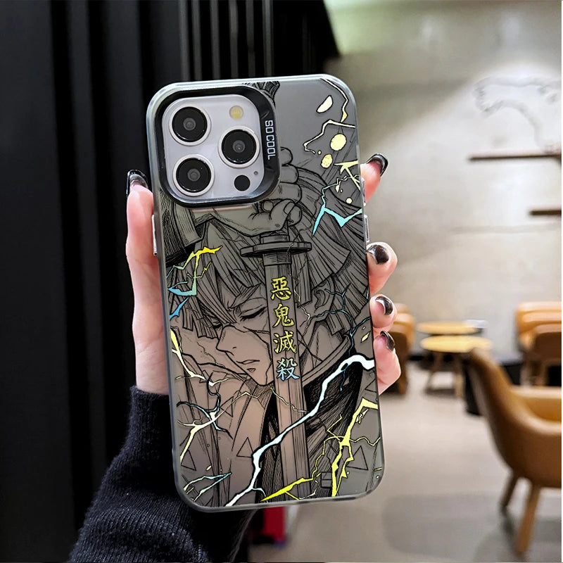 Anime Zenitsu Nezuko Demon Slayer Phone Case for iPhone 12 17 Air Pro Max 16 15 11 14 13 Pro Max XS X XR Plus 8 7 SE 2020 Cover