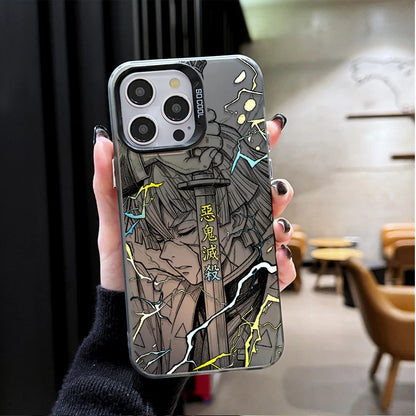 Anime Zenitsu Nezuko Demon Slayer Phone Case for iPhone 12 17 Air Pro Max 16 15 11 14 13 Pro Max XS X XR Plus 8 7 SE 2020 Cover